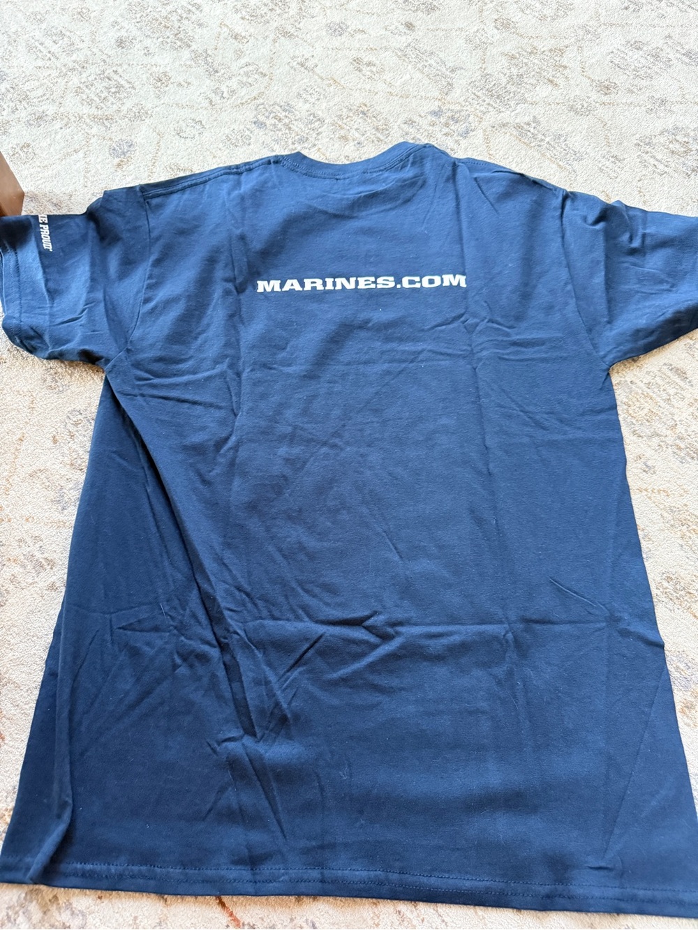 Marines Vertical Logo Navy T-Shirt - Picture 4 of 4